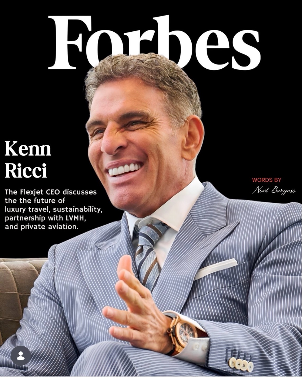 Kenn smiling on the cover of Forbes